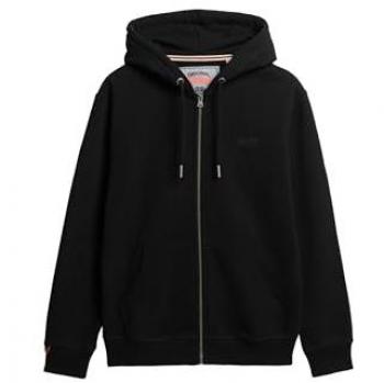 Superdry Essential Logo Zip Hoodie for Men - Slim Fit, Black, Size L