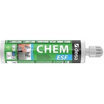 DESA 25400008 25400008-Anclaje quimico Chem epoxi s/e 380 ml-Envase de 12 ud, Negro