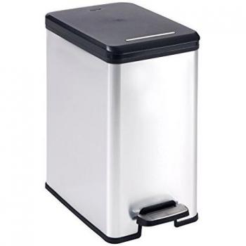 Curver 213300 Cubo de Basura Slim, 25L, 42 x 25 x 45 cm, Gris