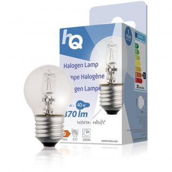 HQ HQHE27BALL002 Lampadina Alogena a Sfera E27, 28 W, 370 Lumen, 2800 K