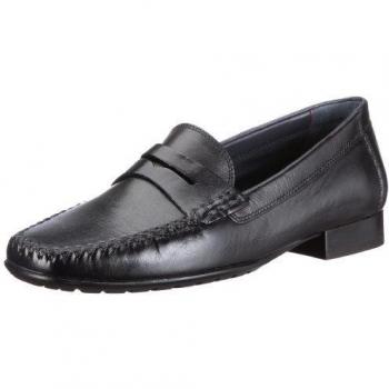 Sioux CARANA 51110 - Mocasines de cuero para mujer, color negro, talla 35.5