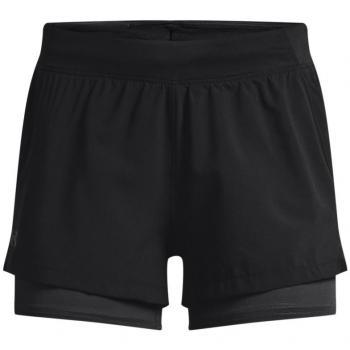 Under Armour Mallas Cortas 2 en 1 Iso Chill Run Femenino Negro