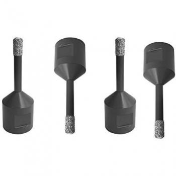 Juego de 4 brocas huecas diamantadas para perforación en seco con rosca M14 (ø 6-8-10-12 mm)