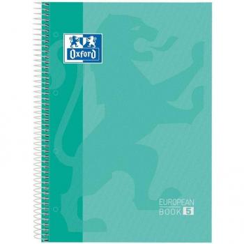 Cuaderno Oxford EuropeanBook 5 Classic A4+ Spiral Microperforado Ice Mint