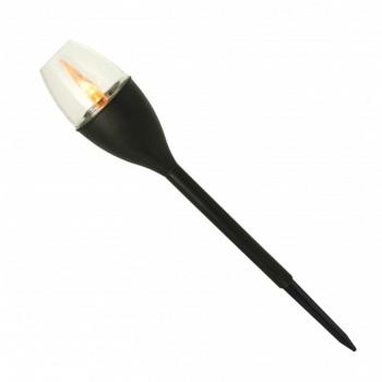 Lámpara solar decorativa Gerimport Eaton Negra 37 cm