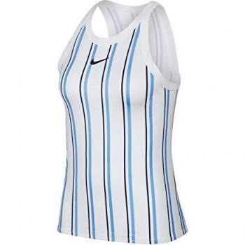 Nike Court Dri-Fit Women's Printed Tennis Tank White/Obsidian CI9314-100 White/Obsidian XS