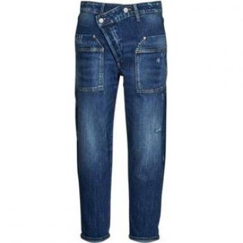 Le Temps des Cerises Women's Boyfriend Jeans Cosy Pocket 7/8 Blue