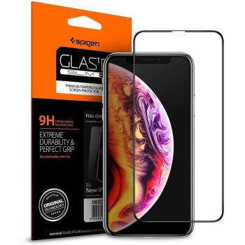 Protector de Pantalla de Vidrio Templado Spigen GLAS.tR Full Cover para iPhone 11 Pro Max/XS Max - Negro