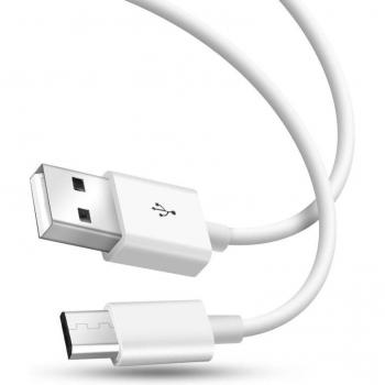 Cable USB-A a Micro USB Macho/Macho Carga Rápida Transferencia de Datos 1m Blanco