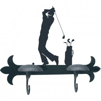 IMEX EL ZORRO El Zorro 11742-Percha Golfista, 290 mm, Hierro Forjado, Negro, 9x29x23 cm