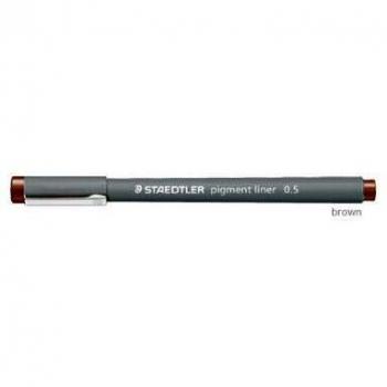 Bolígrafo fieltro Staedtler Pigment Liner 308 punta calibrée 0,5 mm marrón
