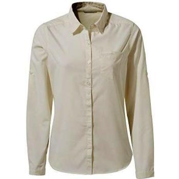 Craghoppers Camiseta de Mujer Kiwi LS Camisas Blanco 10