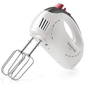 Taurus HM300/WH Batidora amasadora, 5 velocidades, función Turbo, Acier inoxydable 18/8, Multicolor