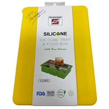 MOLDE DE SILICONA PARA 6 HIELOS GRANDES CON TAPA