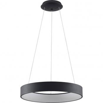 Lámpara colgante LED Arcchio Aleksi, Ø 60 cm, redonda, moderna, color negro, hecha de metal, para cocina, con 1 llama