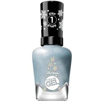 Esmalte de Uñas Gel Milagroso Sally Hansen Holiday - Fórmula Similar a Gel, Sin Necesidad de Lámpara UV, con Purpurina Azul