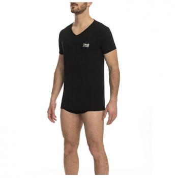 Cavalli Class Black Cotton T-Shirt - Size S