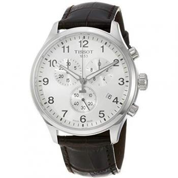 Tissot Mens Chronograph Quartz Watch with Leather Strap T1166171603700