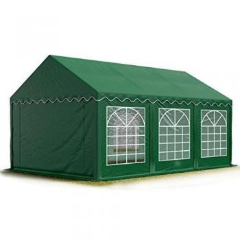 Carpa para fiestas TOOLPORT 4x6 m, lona PVC 700 N, impermeable, color verde oscuro