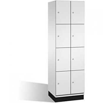 Armario de Compartimentos Cambio C+P, 8 Fábricas, H1950xB600xT525mm, Frontal y Cuerpo en Gris Claro