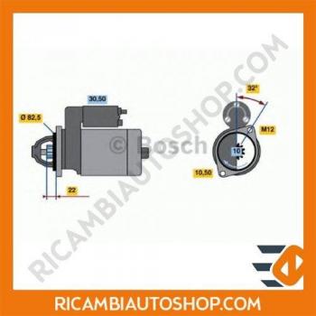 Motor de Arranque Bosch 12V 1,7 kW 0986018210