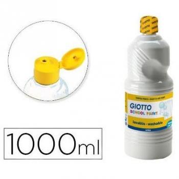 Tempera líquida Giotto escolar lavable 1000 ml blanco