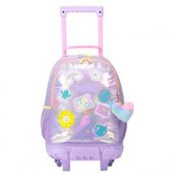 Mochila Escolar con Ruedas Mediana Emojy de Totto