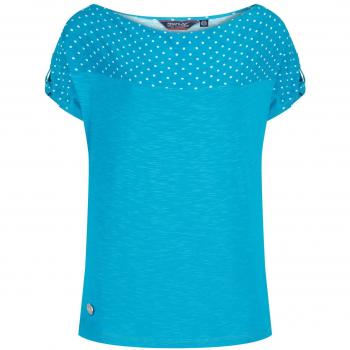 Regatta Camiseta de Manga Ajustable para Mujer Freesia, Mujer, Camiseta, RWT170, Estampado de Lunares esmaltados, 38