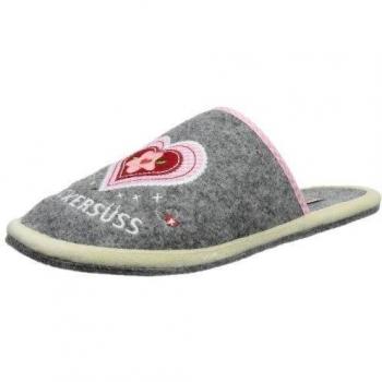 Adelheid Zuckersüss Filzpantoffel - Pantuflas de fieltro mujer, color gris, talla 42/43