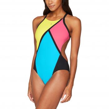 Aquasphere Koa Bañador de Competición, Mujer, Amarillo,Azul,Negro,Rosa, UK-30