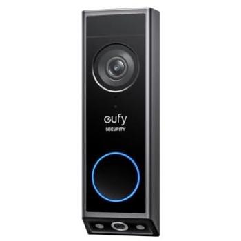 Timbre Inteligente Eufy Video Doorbell E340, Doble Cámara 2K con Reconocimiento de Paquetes y Visión Nocturna a Color, Almacenamiento Local Ampliable hasta 128 GB, Sin Cuotas