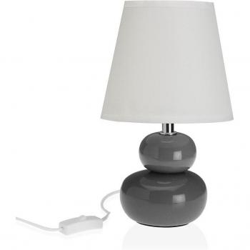 Lámpara de mesa Versa Gris Cerámica Textil (15 x 22,5 x 9,5 cm)