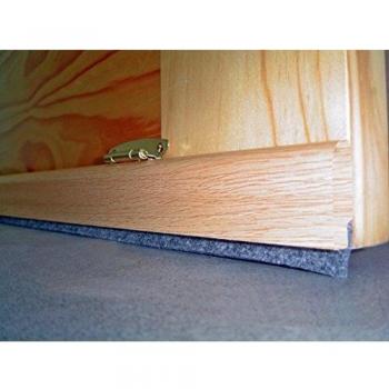 BURLETE BAJO PUERTA BURCASA TORNILLOS CEPILLO BASCULANTE MADERA ROBLE 087CM 127820