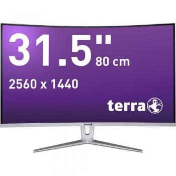 Monitor Curvo TERRA 32 LED Dual WQHD 2560x1440 Plata/Blanco con USB-C y HDMI