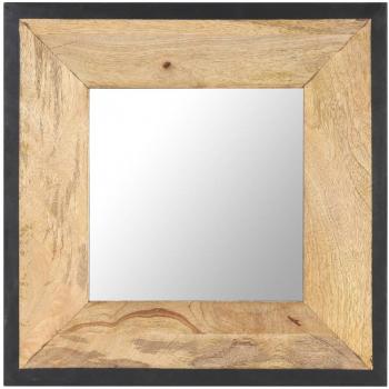 Espejo de madera maciza de mango 50x50 cm - Día y Noche