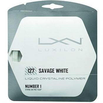 Luxilon Savage 127 White Tennis String Reel - Unisex, 200m Length, Gray