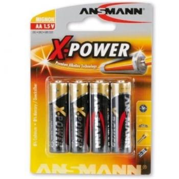 Ansmann X-Power Alkaline AA Batteries 4-Pack, 1.5V, 3000mAh