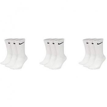 Nike Everyday Cush Crew Sports Socks 3 Pack - White - Size: 42-46 / Large (EU)