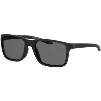 Under Armour Men's Polarized Rectangular Sunglasses (Matte Black)