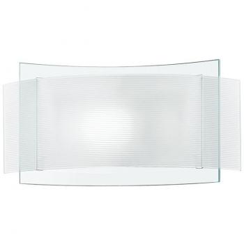 Aplique de Empotrar Righe 1 Bombilla Cristal Blanco 33x16,5cm - Fan Europe
