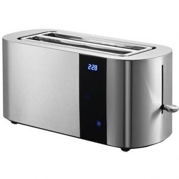 Tostadora Digital Juanita Krispy 1500W - 2 Ranuras Anchas, Pantalla Táctil, Funciones Descongelar y Recalentar, Diseño Compacto