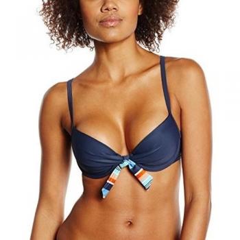 ESPRIT 996ef1a951 Naples Beach New Pad Bra-Parte de arriba de bikini Mujer, Azul