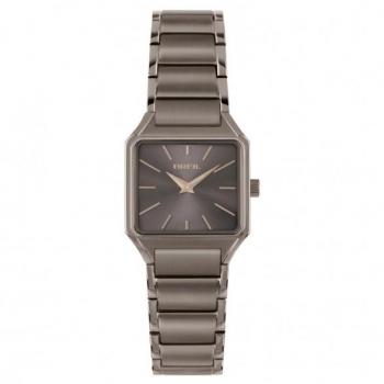 Reloj de Mujer Breil The B Esfera Plata Movimiento Solo Plata - 2 Cuarzos y Pulsera de Acero Color Oro TW1972