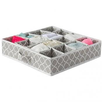 Compactor Organizador de cajón de 16 huecos, Gama Madison, Color blanco y beige, Tamaño, 40 x 40 x 9 cm, RAN7470