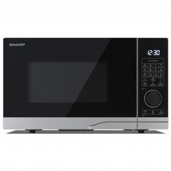 Microondas Combinado Sharp YC-PC254AE-S con Grill y Aire Caliente - 900W - 25 Litros - Color Plateado y Negro