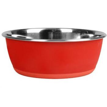 Comedero Rojo con Pizarra para Mascotas 24cm 2650ml