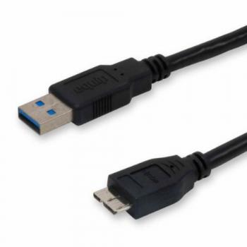 Equip Cable USB 3.0 Tipo A a Micro-USB B Macho/Macho 1.8m Triple Blindaje Negro (128397)