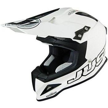 Just 1 Helmets - J12 Solid Casco de Motocross, Blanco, XS