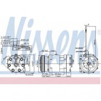 Compresor de aire acondicionado NISSENS 89489