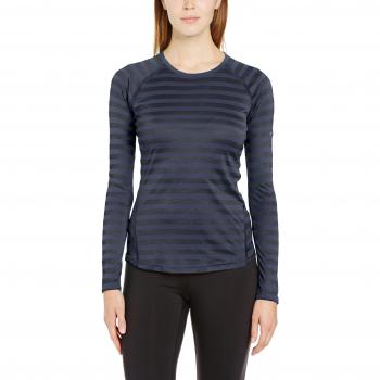 Berghaus T-Shirt Stripe Long Sleeve Crew Baselayer - Camisa / Camiseta para mujer, color gris, talla DE: 16